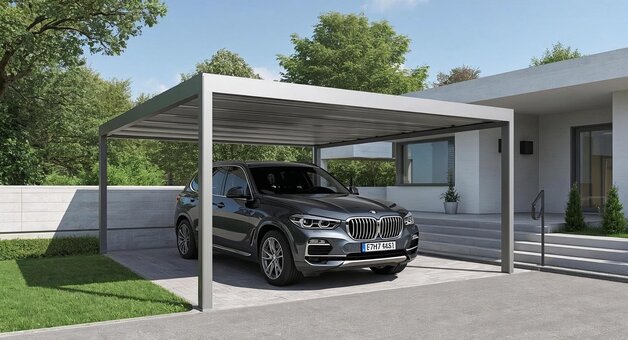Carport in Neu-Ulm – Metallbau Schwabauer Bubesheim